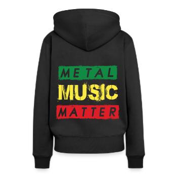 Metal Musique Rocking Heavy Metal Hard Rock Metal - Sweat à capuche Premium bio Femme - noir - Dos - Julia (174cm)