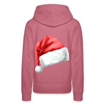 Chapeau de Père Noël - Sweat à capuche Premium bio Femme - mauve - Dos - Isabella (175cm)