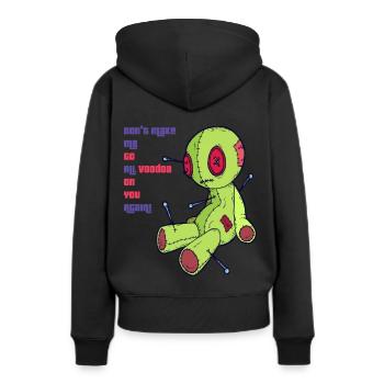 Voodoo auf dich! Hexerei Gruseliges Halloween Kost - Frauen Premium Bio Hoodie - Schwarz - Hinten - Julia (174cm)