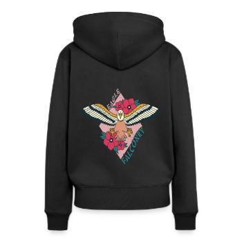 Adler Falknerei Raubvögel Falke - Frauen Premium Bio Hoodie - Schwarz - Hinten - Julia (174cm)