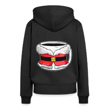 Gobelet d'automne avec la robe du père Noël pour Noël - Sweat à capuche Premium bio Femme - noir - Dos - Julia (174cm)
