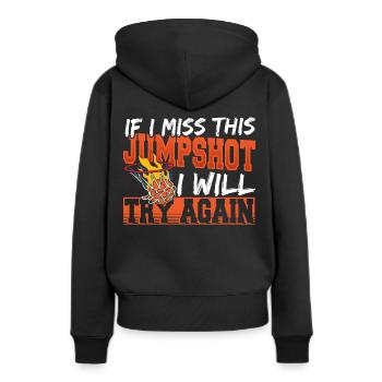 Basketballer Basketball Basketball Spieler Slamdun - Frauen Premium Bio Hoodie - Schwarz - Hinten - Julia (174cm)