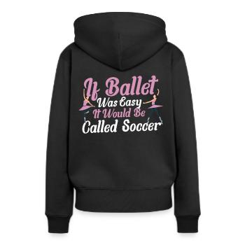 Ballet Ballet Danseuse Dance Floor Ballerina - Sweat à capuche Premium bio Femme - noir - Dos - Julia (174cm)