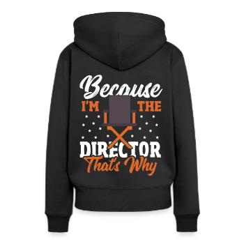 Filmemacher Regie Hollywood Produzent Filmstar Fil - Frauen Premium Bio Hoodie - Schwarz - Hinten - Julia (174cm)