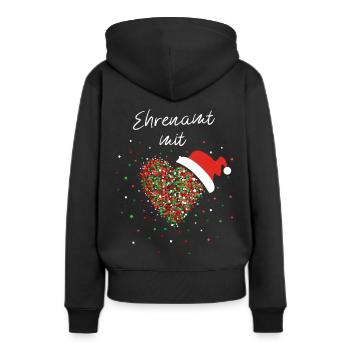 Ehrenamt mit Herz Engagement Weihnachtsmütze - Frauen Premium Bio Hoodie - Schwarz - Hinten - Julia (174cm)