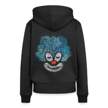 Carnaval Clown Viva Colonia Kölle Alaaf Confettis - Sweat à capuche Premium bio Femme - noir - Dos - Julia (174cm)