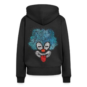 Clown Carnaval Confettis Viva Colonia Kölle Alaaf - Sweat à capuche Premium bio Femme - noir - Dos - Julia (174cm)