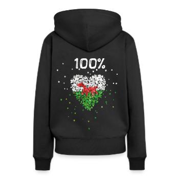 Pays de Galles Pays de Galles Flag Fan de flag football du Pays de Galles - Sweat à capuche Premium bio Femme - noir - Dos - Julia (174cm)