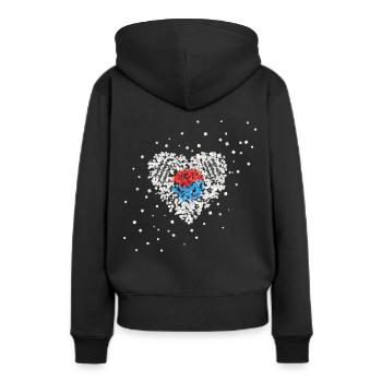 Corée du Sud Corée du Sud Drapeau Corée du Sud Corée du Sud - Sweat à capuche Premium bio Femme - noir - Dos - Julia (174cm)