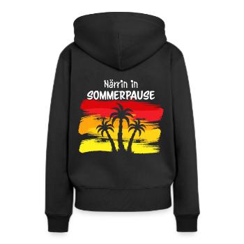 Kölner Karneval Fasching Konfetti Sommerferien - Frauen Premium Bio Hoodie - Schwarz - Hinten - Julia (174cm)