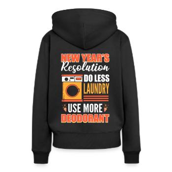 Résolution du Nouvel An Jour de l’An Nouvel An - Sweat à capuche Premium bio Femme - noir - Dos - Julia (174cm)