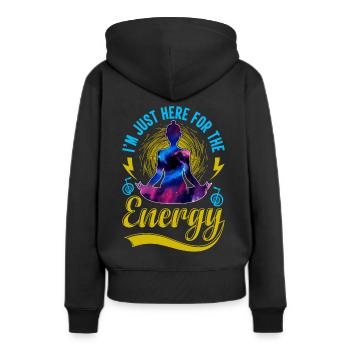 Praticiens de Reiki & Maître Reiki - Sweat à capuche Premium bio Femme - noir - Dos - Julia (174cm)