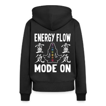 Praticiens de Reiki & Maître Reiki - Sweat à capuche Premium bio Femme - noir - Dos - Julia (174cm)