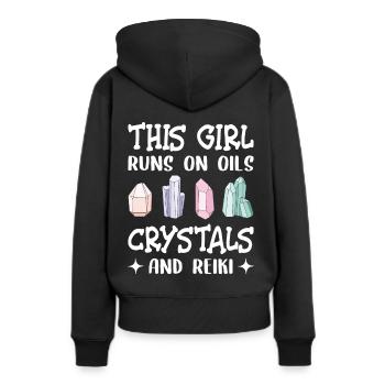 Praticiens de Reiki & Maître Reiki - Sweat à capuche Premium bio Femme - noir - Dos - Julia (174cm)