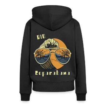 Lunettes de soleil Rio Copacabana Surfing Holiday Ocean S - Sweat à capuche Premium bio Femme - noir - Dos - Julia (174cm)