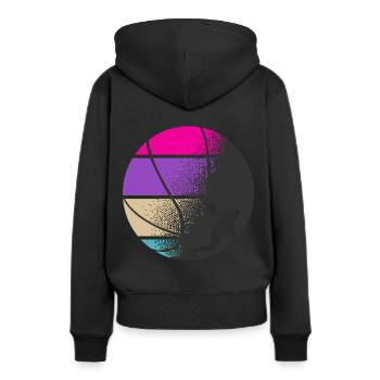 Basketball - BBall - Basket Ball - Basketballer - Frauen Premium Bio Hoodie - Schwarz - Hinten - Julia (174cm)
