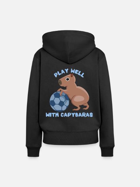Capybara-Flüsterer Meerschweinchen Nagetier - Frauen Premium Bio Hoodie - Schwarz