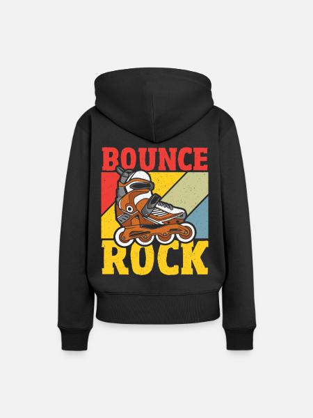 Bounce Rock Roller Skating Skater - Frauen Premium Bio Hoodie - Schwarz