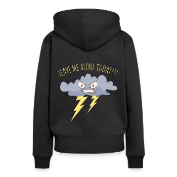 Schlechte Laune Shirt - Frauen Premium Bio Hoodie - Schwarz - Hinten - Julia (174cm)
