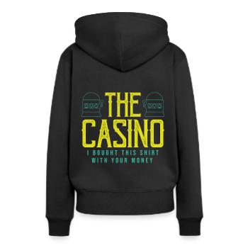 Casino Jackpot Player Casino - Sweat à capuche Premium bio Femme - noir - Dos - Julia (174cm)