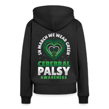 Paralysie cérébrale Warrior CP - Sweat à capuche Premium bio Femme - noir - Dos - Julia (174cm)