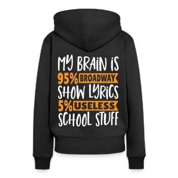 Broadway Musical Lover Musical Theater - Sweat à capuche Premium bio Femme - noir - Dos - Julia (174cm)