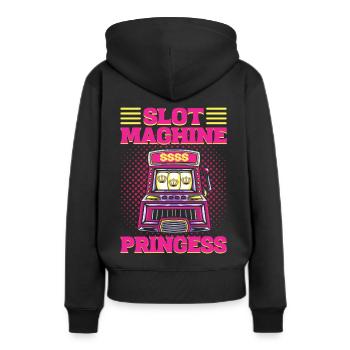 Machine à sous Machines à sous Machine à sous Machine à sous - Sweat à capuche Premium bio Femme - noir - Dos - Julia (174cm)