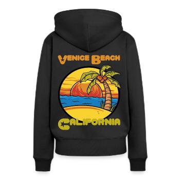 Venice Beach Sunset Holiday California Pa - Sweat à capuche Premium bio Femme - noir - Dos - Julia (174cm)