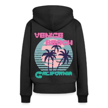 Planche de surf California Venice Beach Surfing Ocean Va - Sweat à capuche Premium bio Femme - noir - Dos - Julia (174cm)