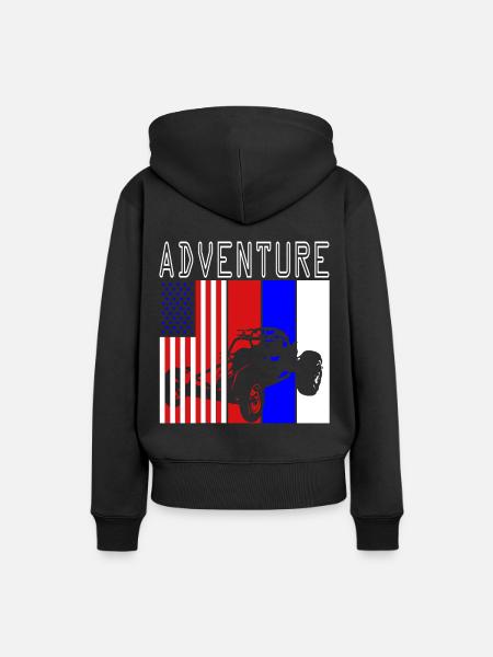 Buggy USA Autocross - Frauen Premium Bio Hoodie - Schwarz