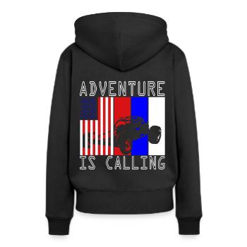 USA Buggy Offroad Wüstenfahrzeug Wüste Dune - Frauen Premium Bio Hoodie - Schwarz - Hinten - Julia (174cm)