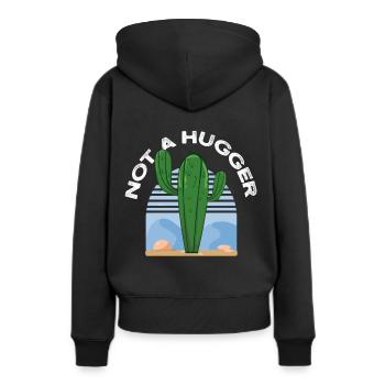 Grappige cactus - Vrouwen Premium Bio hoodie - zwart - Achter - Julia (174cm)