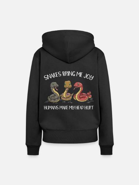 Schlangenbesitzer - Frauen Premium Bio Hoodie - Schwarz