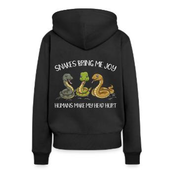 Apportez-moi de la joie, maux de tête - Sweat à capuche Premium bio Femme - noir - Dos - Julia (174cm)
