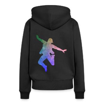 Hip Hop bboy - Frauen Premium Bio Hoodie - Schwarz - Hinten - Julia (174cm)