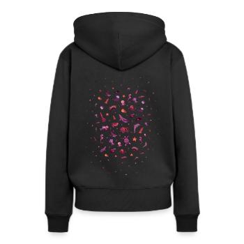 Animal aquatique amateur de poissons - Sweat à capuche Premium bio Femme - noir - Dos - Julia (174cm)