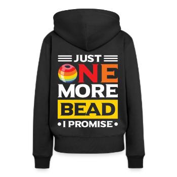 Perle Perle Broderie Bijoutier Fabricant de bijoux - Sweat à capuche Premium bio Femme - noir - Dos - Julia (174cm)