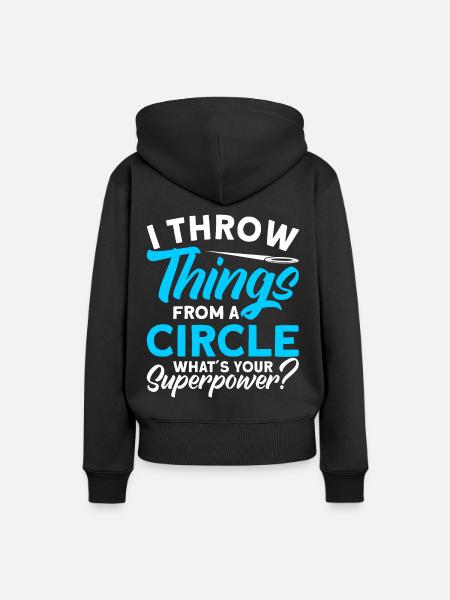 Diskuswurf Diskuswerfer Leichtathletik Diskus - Frauen Premium Bio Hoodie - Schwarz