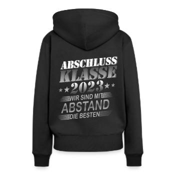 Schule Abschluss Abschlussklasse Geschenk - Frauen Premium Bio Hoodie - Schwarz - Hinten - Julia (174cm)