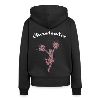 Cheerqueen Cheerleading Cheerleader Dancing - Women’s Premium Organic Hoodie - black - Back - Julia (174cm)