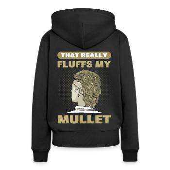 Cela apporte pas mal de mulet - Sweat à capuche Premium bio Femme - noir - Dos - Julia (174cm)