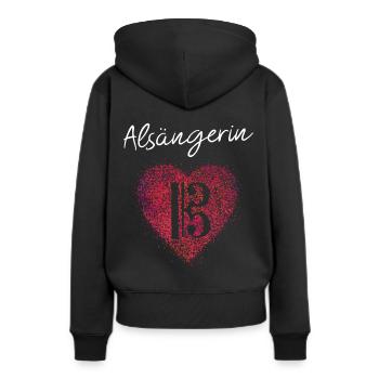 Altschlüssel Chor Musik Alt Sängerin Musikverein - Frauen Premium Bio Hoodie - Schwarz - Hinten - Julia (174cm)