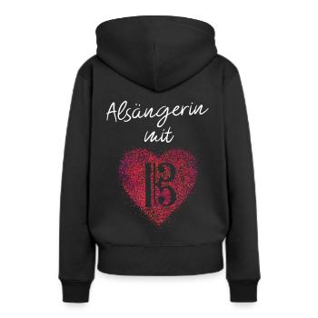 Altschlüssel Chor Musik Alt Sängerin Musikerin - Frauen Premium Bio Hoodie - Schwarz - Hinten - Julia (174cm)