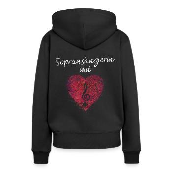 Violinschlüssel Chor Musik Sporan Sängerin Musiker - Frauen Premium Bio Hoodie - Schwarz - Hinten - Julia (174cm)
