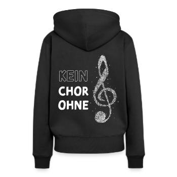 Violinschlüssel Sopran Chor Sängerin Singen Musik - Frauen Premium Bio Hoodie - Schwarz - Hinten - Julia (174cm)