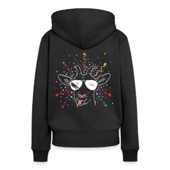Carnaval de Cologne Carnaval de Cologne Confettis Carnaval Carnaval - Sweat à capuche Premium bio Femme - noir - Dos - Julia (174cm)