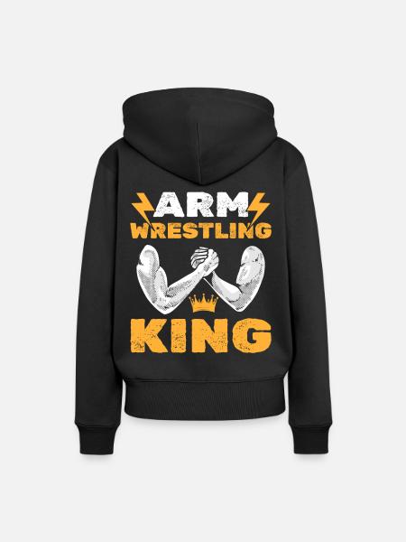Armdrücken König Armdrücker - Frauen Premium Bio Hoodie - Schwarz