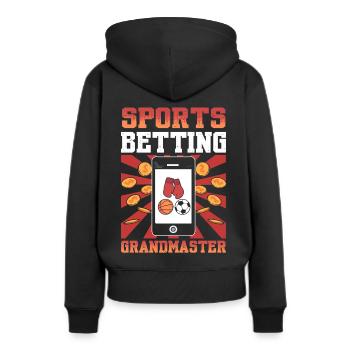 Sportwetten Grandmaster Sportwetten Parlay Picks - Frauen Premium Bio Hoodie - Schwarz - Hinten - Julia (174cm)