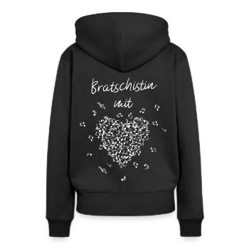 Bratschistin mit Herz Bratsche Musikverein Musiker - Frauen Premium Bio Hoodie - Schwarz - Hinten - Julia (174cm)