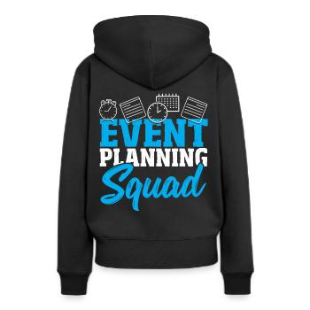 Event-Planung Squad Event-Planung Event-Planer - Frauen Premium Bio Hoodie - Schwarz - Hinten - Julia (174cm)